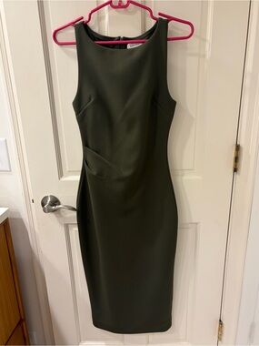Aritzia Babaton Olive Green Sleeveless Sheath Dress Size XXS